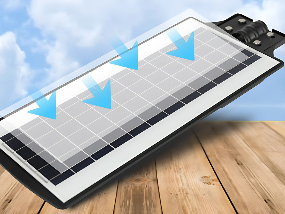 Saules ielu lampa ar tālvadības pulti, kustības un krēslas sensoru, IP65