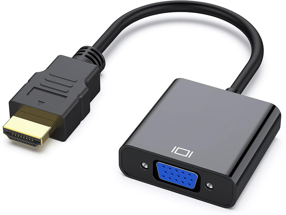 Pārveidotāja adaptera HDMI uz VGA D-Sub kabelis, melns