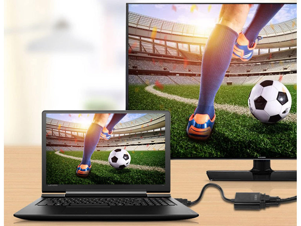 Pārveidotāja adaptera HDMI uz VGA D-Sub kabelis, melns