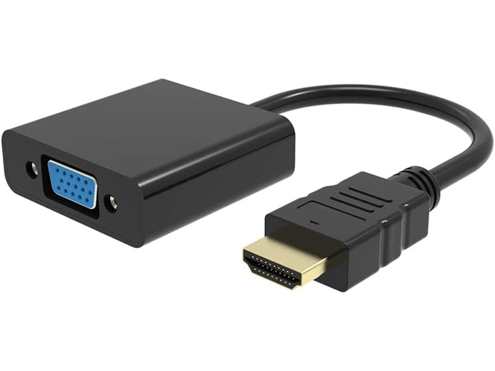Pārveidotāja adaptera HDMI uz VGA D-Sub kabelis, melns