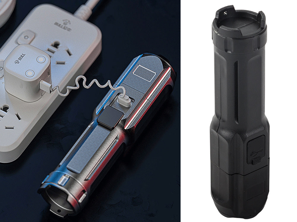 Uzlādējams taktiskais LED lukturītis ar tālummaiņu, XPE, vadīts militārais, spēcīgais, policijas