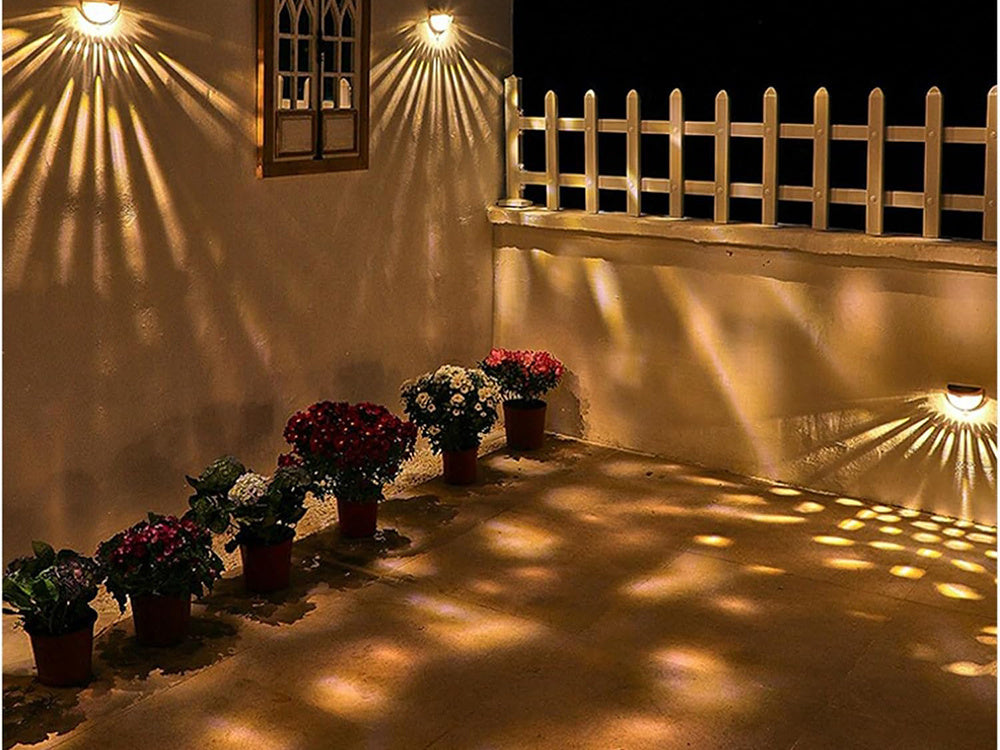 Saules laternas sienas lampa krēslas sensora LED fasādes dārza lampa