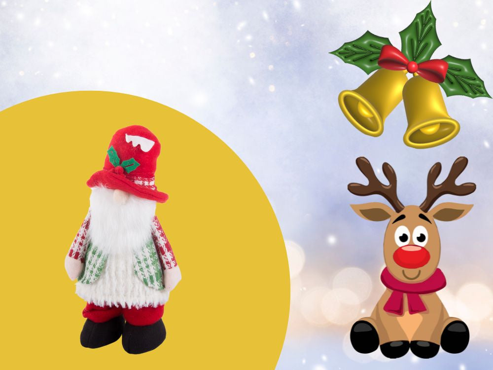 30 cm spoku apgaismots LED putnu Ziemassvētku eglītes rūķīši