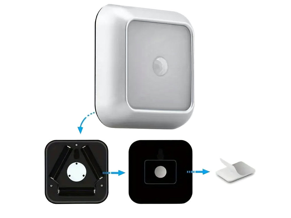 Pašlīmējošs kustību detektora kāpņu naktslampiņa LED