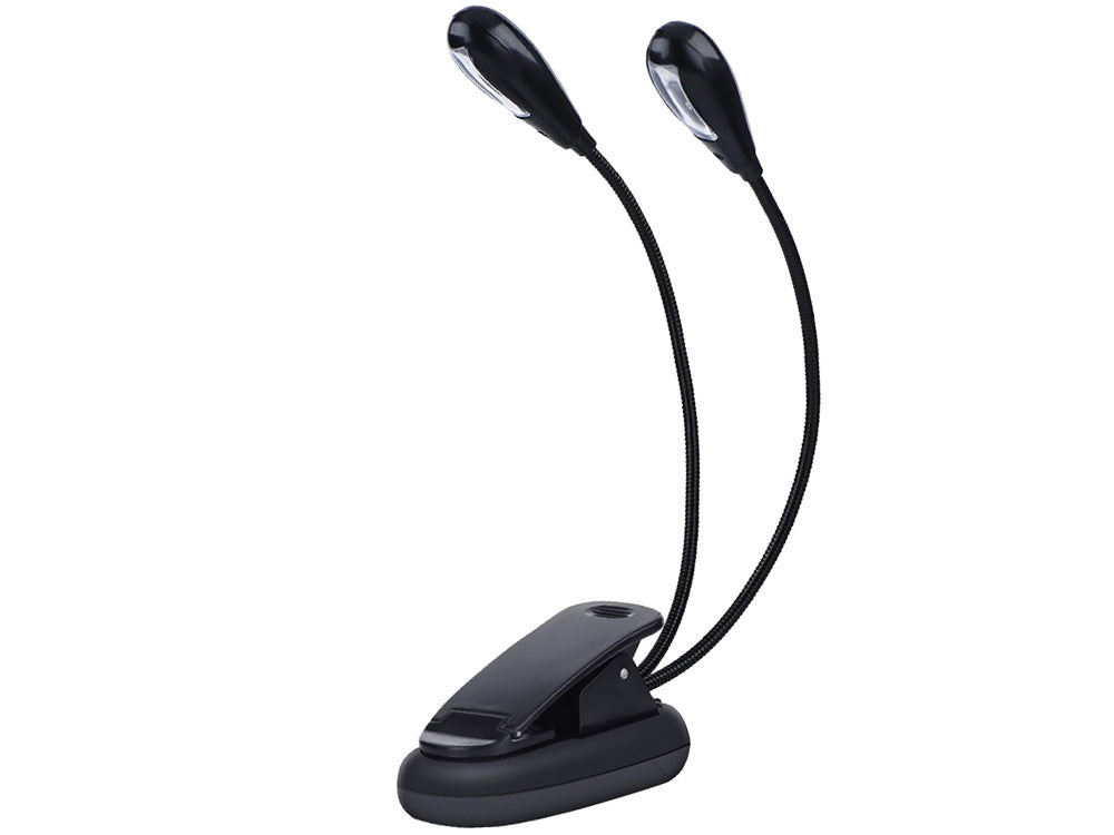 Klipa LED galda lampa skolai, elastīga lasīšanas dubultklipa