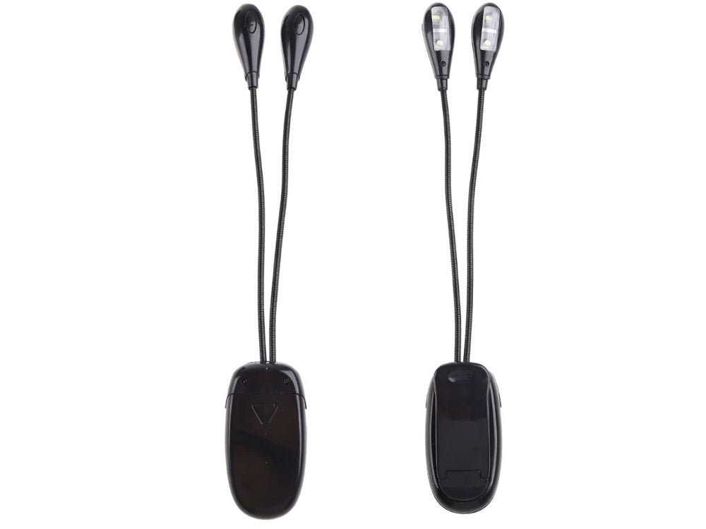 Klipa LED galda lampa skolai, elastīga lasīšanas dubultklipa