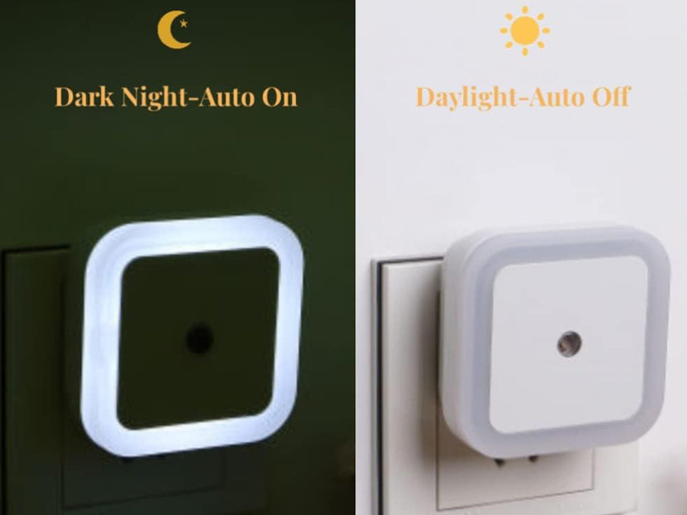 Naktslampiņa kontakta krēslas sensoram ar iespraužamu LED naktslampiņu