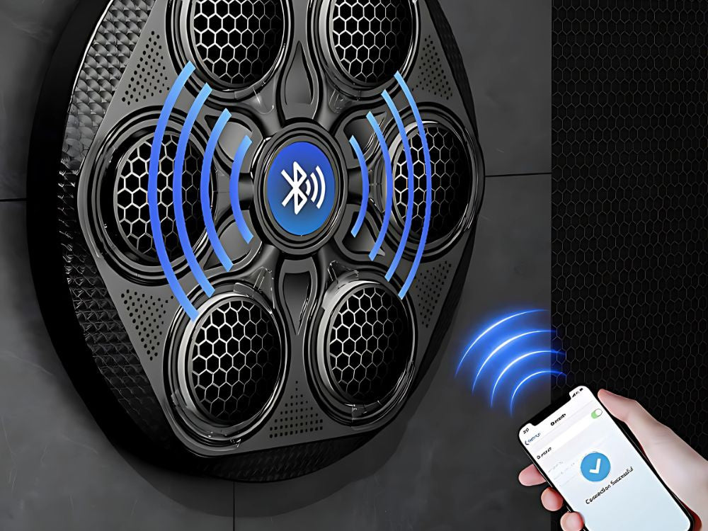 Boksa vairoga trenažieris, mma mūzika, usb, bluetooth + boksa cimdi