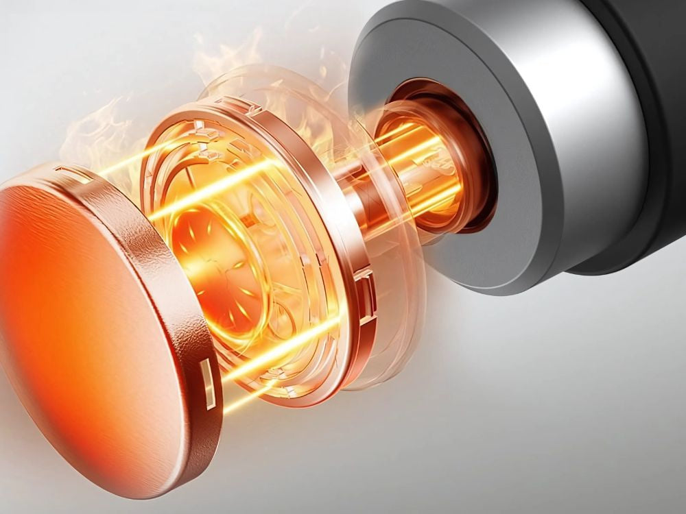 Masāžas pistole ar jaudīgu sildošu dzesēšanu, 10 USB rokturi