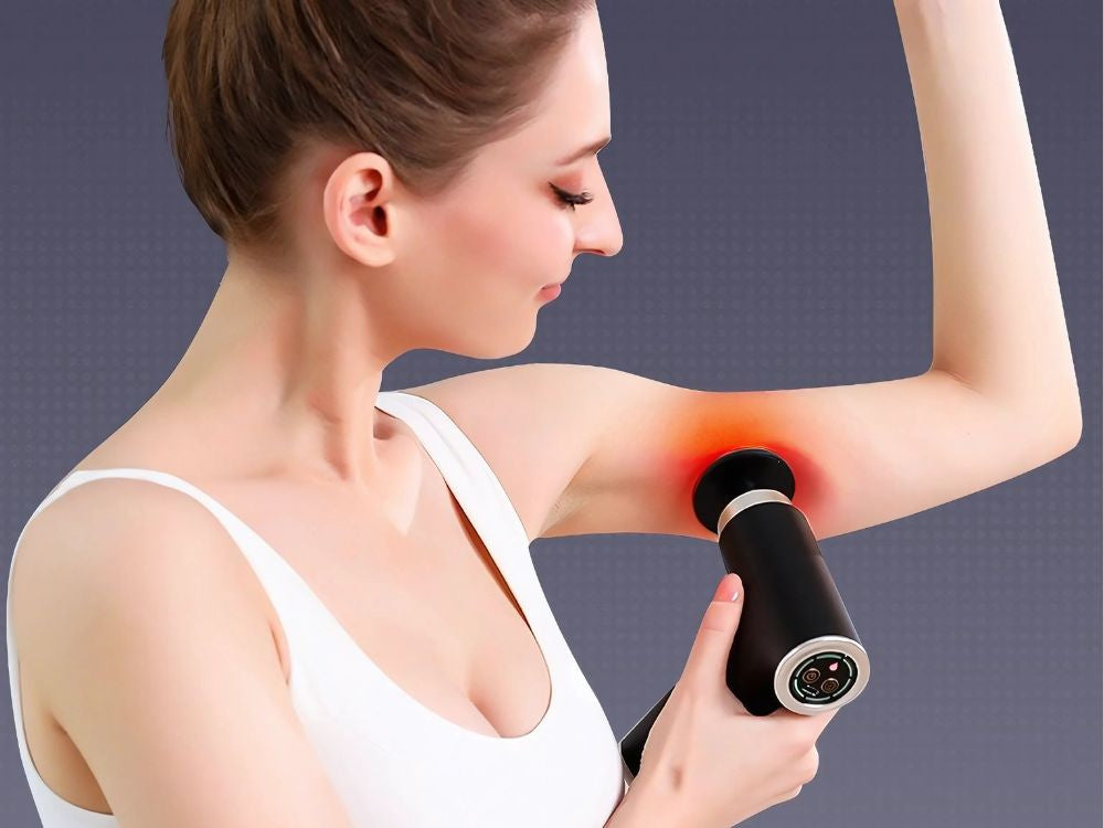 Masāžas pistole ar jaudīgu sildošu dzesēšanu, 10 USB rokturi