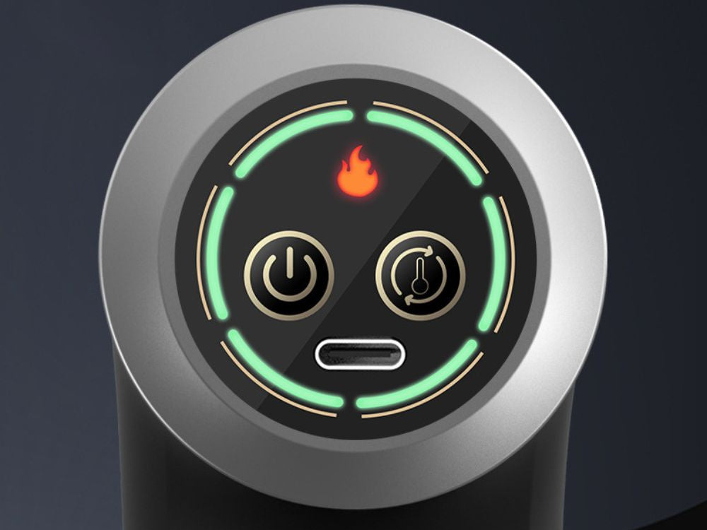 Masāžas pistole ar jaudīgu sildošu dzesēšanu, 10 USB rokturi