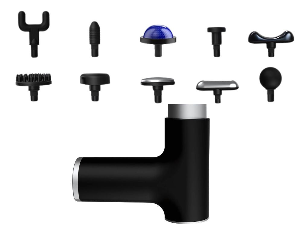 Masāžas pistole ar jaudīgu sildošu dzesēšanu, 10 USB rokturi