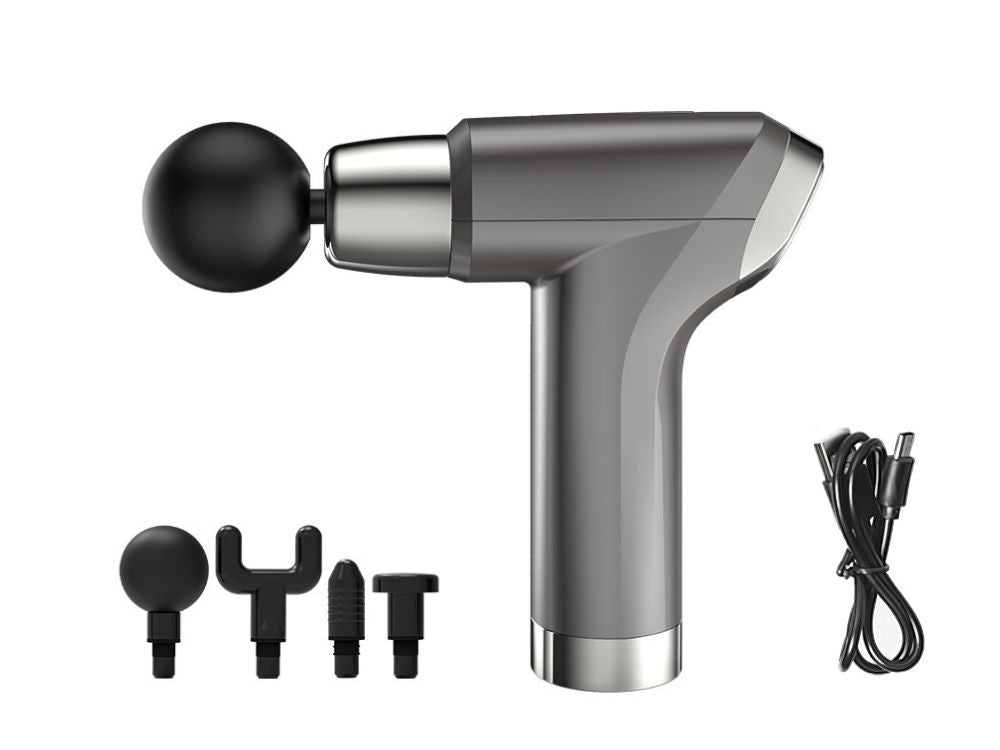 Masāžas pistoles muguras un ķermeņa masieris, jaudīgs 4 uzgaļu masāžas pistole