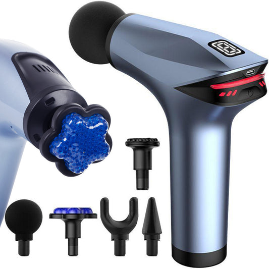 Muguras masāžas pistoles ķermeņa kāju masieris spēcīgs masāžas pistoles 5 uzgaļi