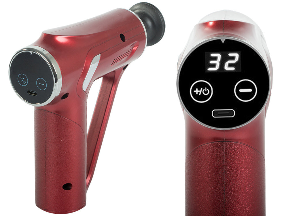 Muguras masāžas pistoles ķermeņa kāju masieris spēcīgs masāžas pistoles 4 uzgaļi