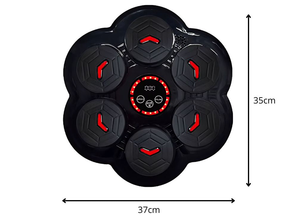 Boksa vairoga trenažieris ar mūziku, Bluetooth, USB, C + boksa cimdi