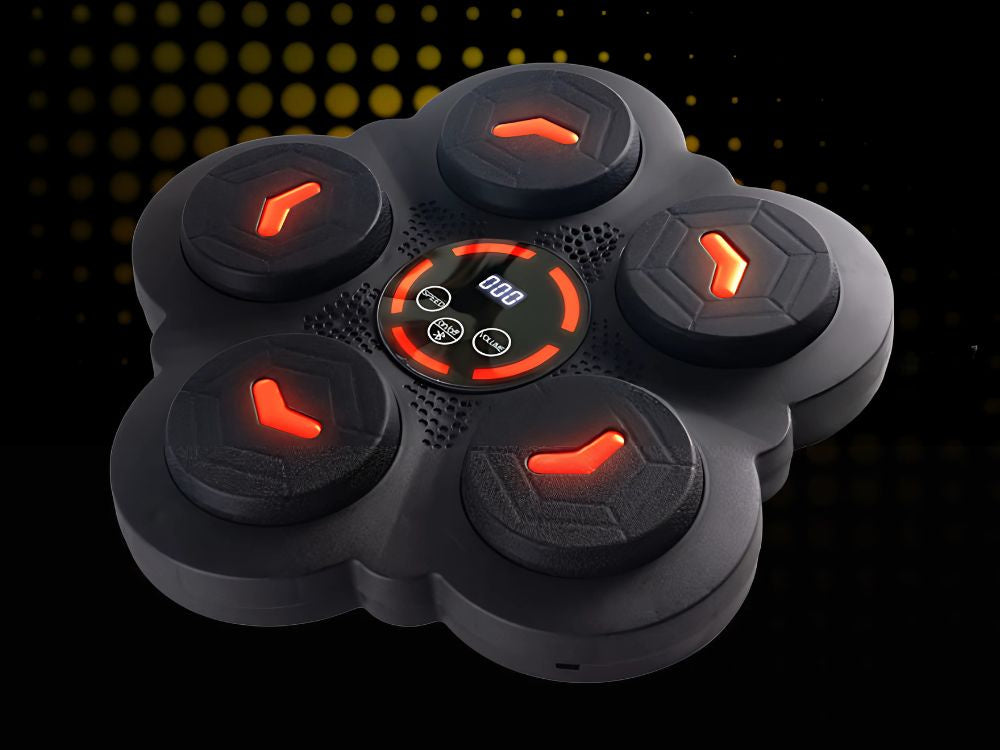 Boksa vairoga trenažieris ar mūziku, Bluetooth, USB, C + boksa cimdi