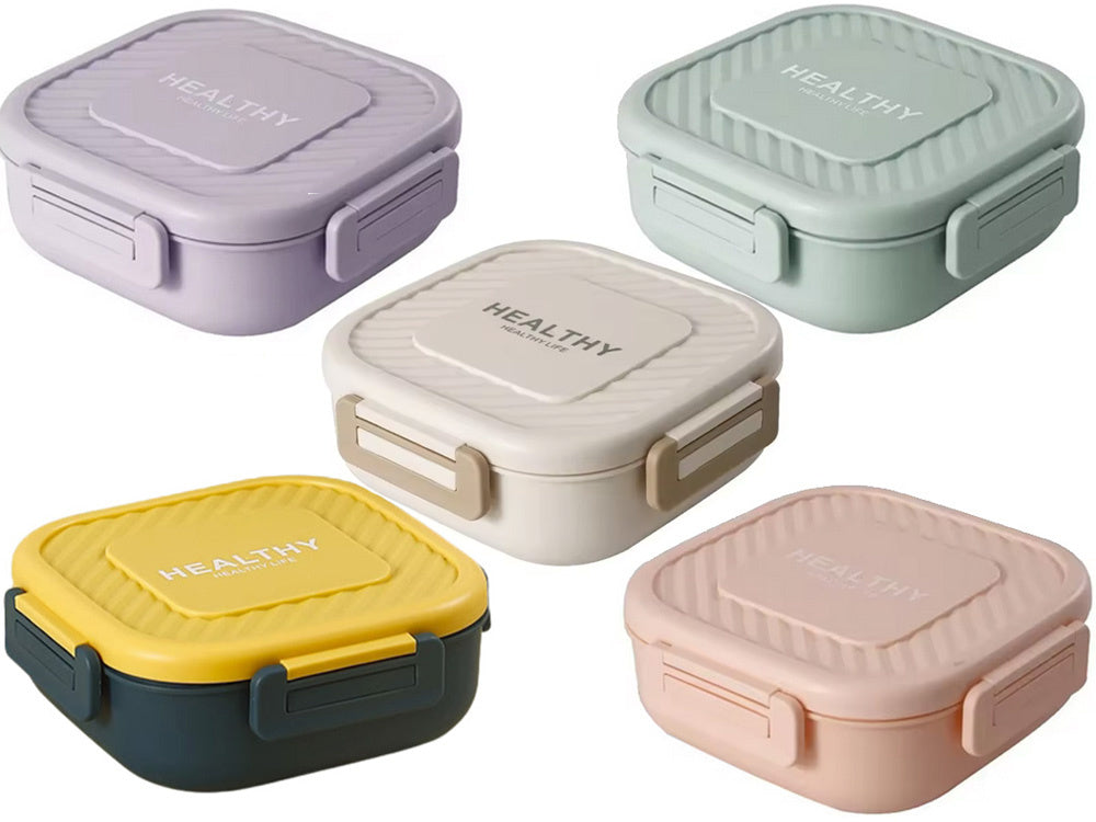 Pusdienu kastes brokastu trauks pusdienām ar nodalījumiem galda piederumiem