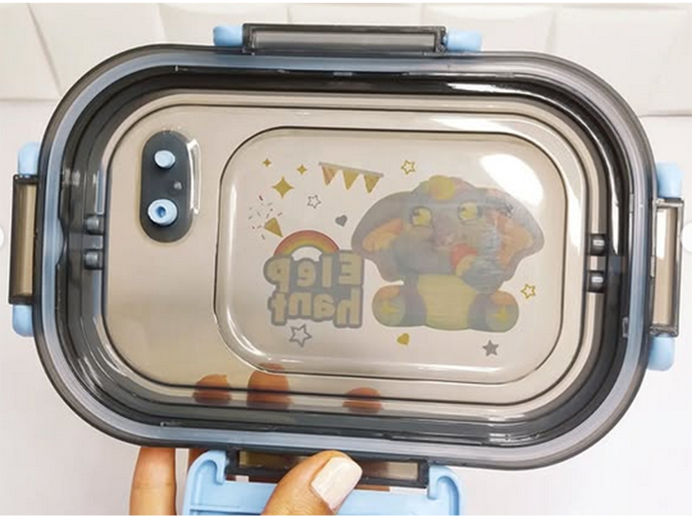 Pusdienu kastes brokastu trauks pusdienām ar nodalījumiem galda piederumiem