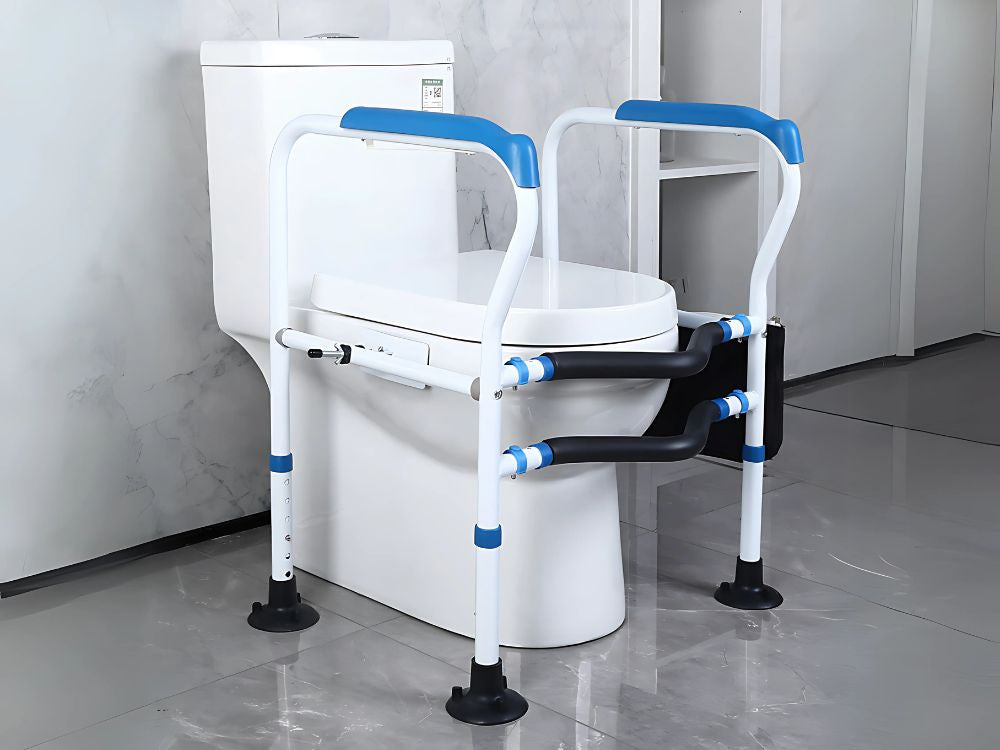 Tualetes roktura regulējama margu stabila senioriem