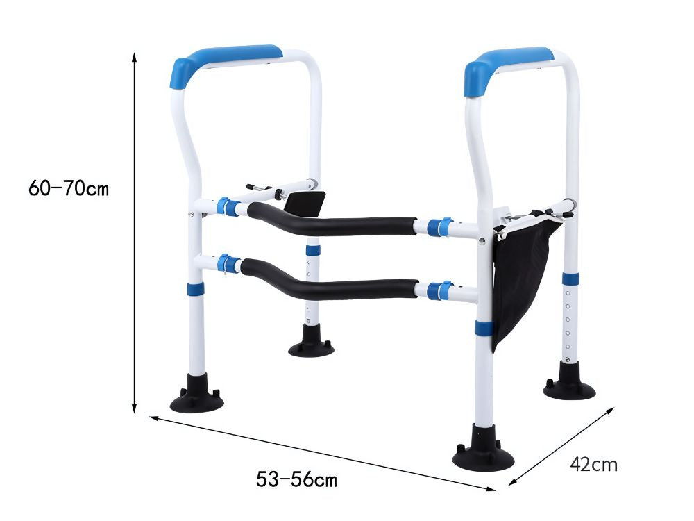 Tualetes roktura regulējama margu stabila senioriem