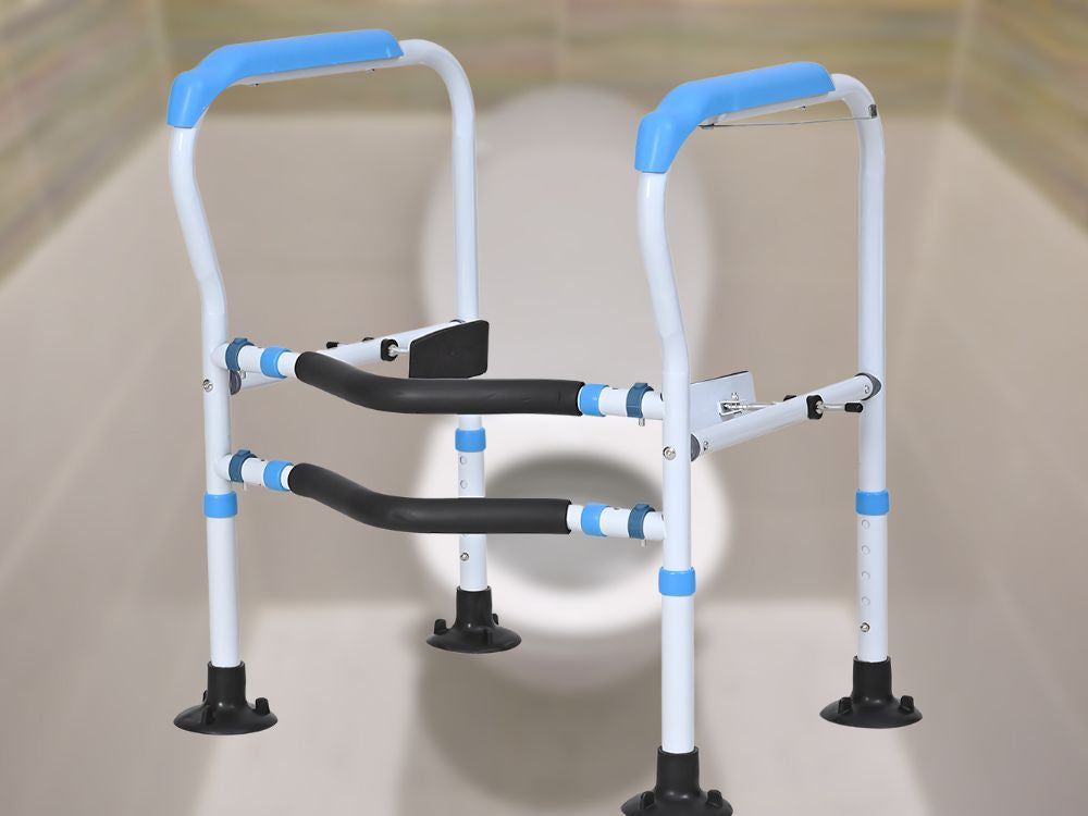 Tualetes roktura regulējama margu stabila senioriem