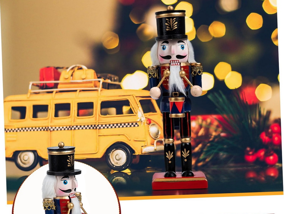 Riekstkodis koka karavīrs dekoratīva Ziemassvētku figūriņa dāvana