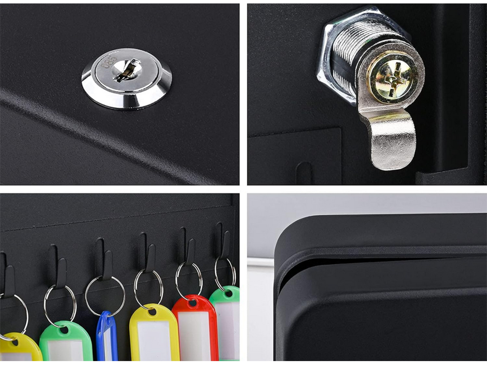 Atslēgu seifs metāla korpusā, aizslēdzams 20 atslēgu pakaramajiem ar āķiem