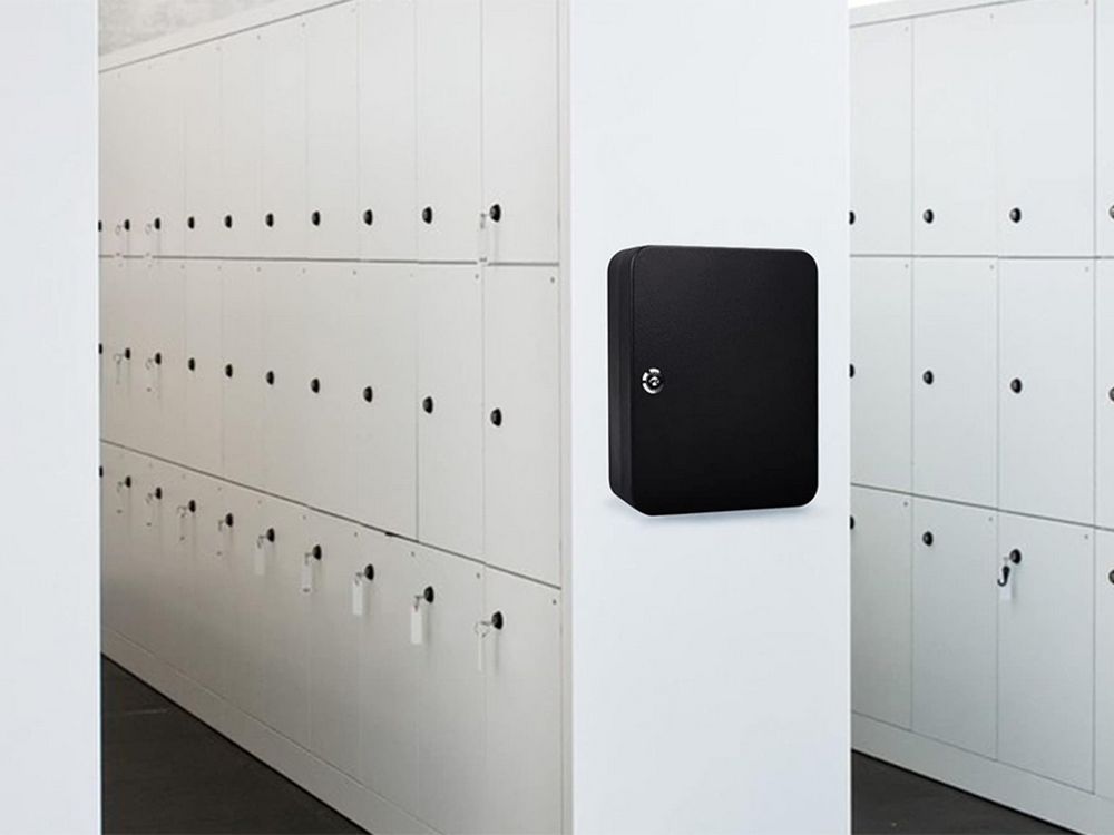 Atslēgu seifs metāla korpusā, aizslēdzams 20 atslēgu pakaramajiem ar āķiem