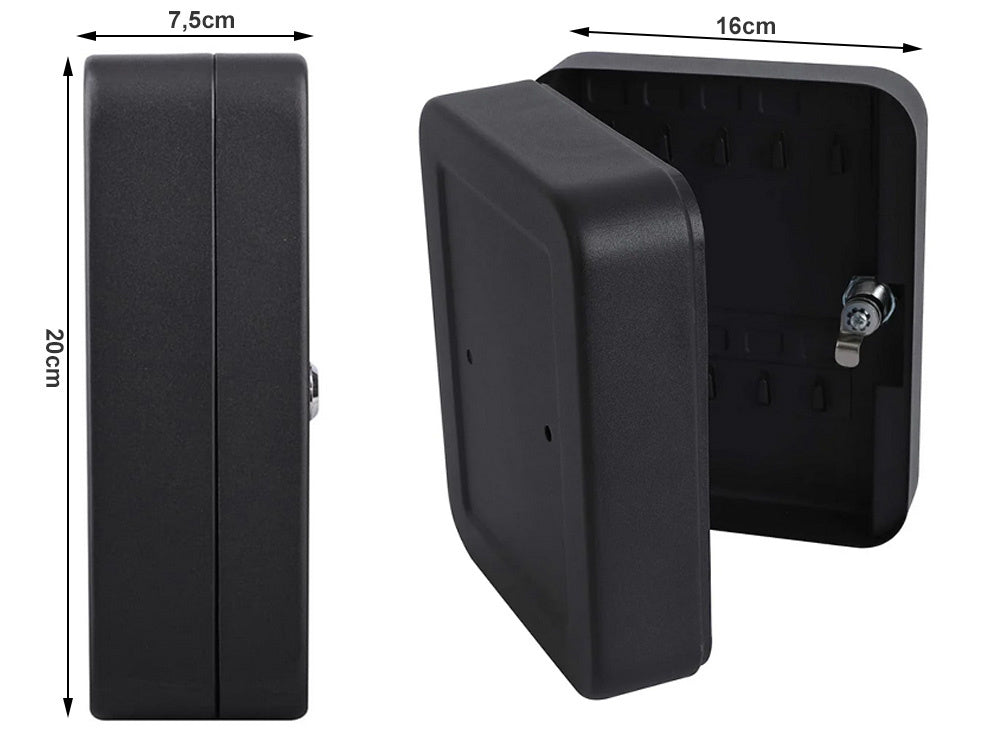 Atslēgu seifs metāla korpusā, aizslēdzams 20 atslēgu pakaramajiem ar āķiem