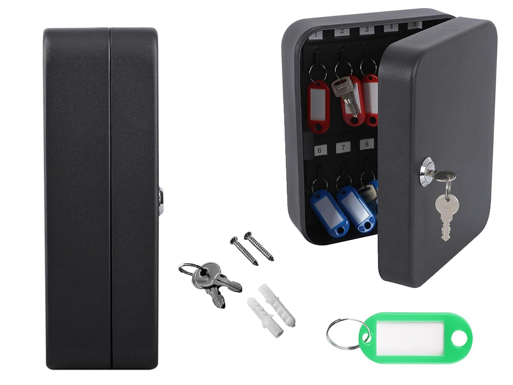 Atslēgu seifs metāla korpusā, aizslēdzams 48 atslēgu pakaramajiem ar āķiem