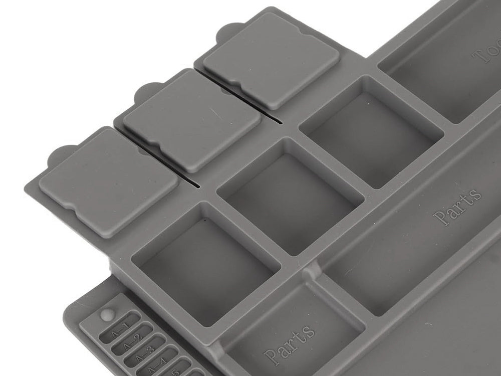 Silikona servisa paklājiņš lodēšanas organizatoram, liels paliktnis, 30x45 magnēts