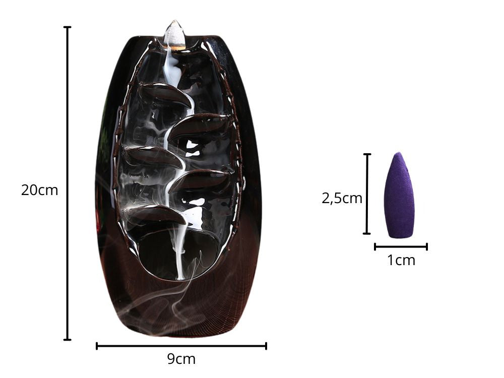 Aromātiska keramikas kamīna ūdenskrituma vīraka aromterapija + 10 daktis
