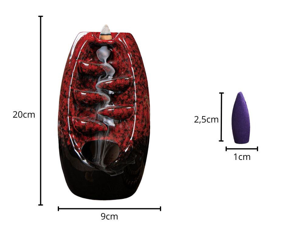 Aromātiska keramikas kamīna ūdenskrituma vīraka aromterapija + 10 daktis