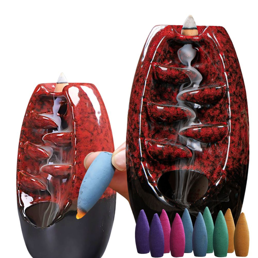 Aromātiska keramikas kamīna ūdenskrituma vīraka aromterapija + 10 daktis