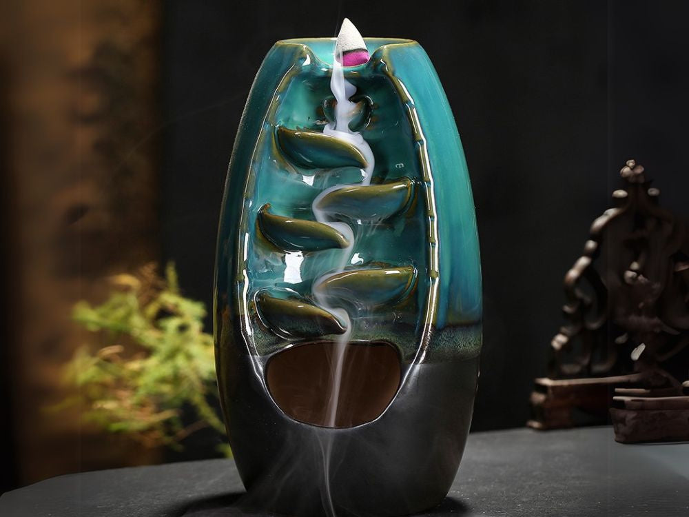 Aromātiska keramikas kamīna ūdenskrituma vīraka aromterapija + 10 daktis