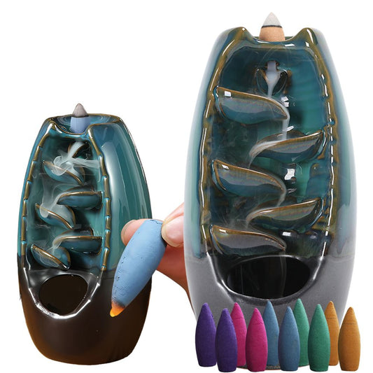 Aromātiska keramikas kamīna ūdenskrituma vīraka aromterapija + 10 daktis