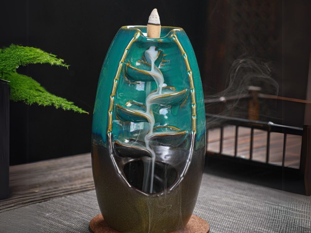 Aromātiska keramikas kamīna ūdenskrituma vīraka aromterapija + 10 daktis