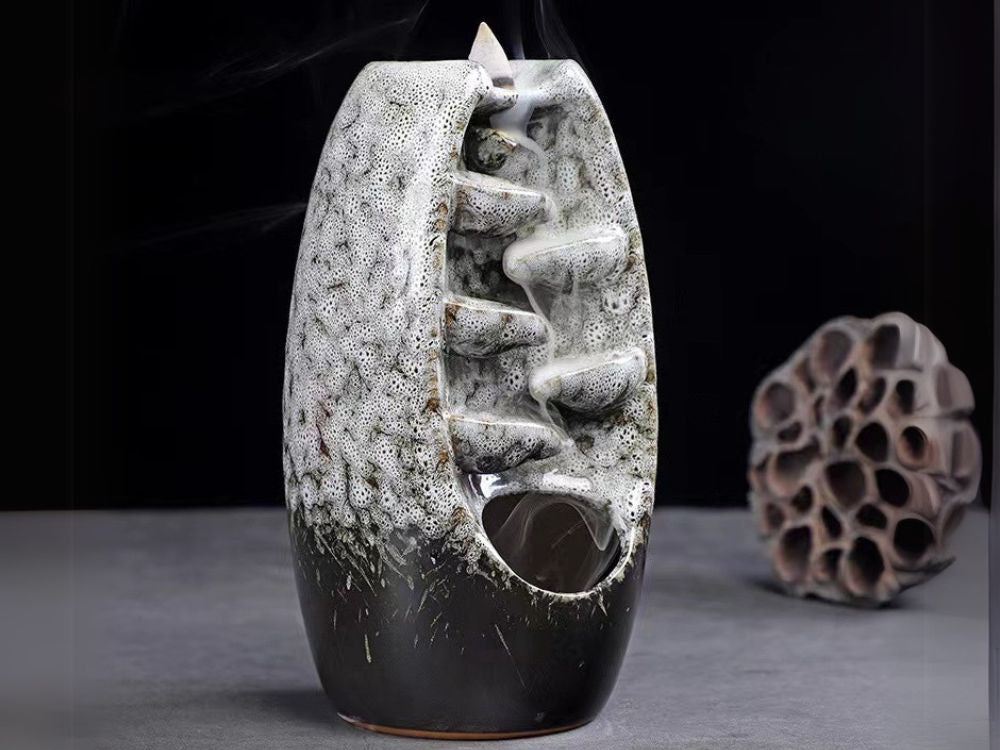 Aromātiska keramikas kamīna ūdenskrituma vīraka aromterapija + 10 daktis