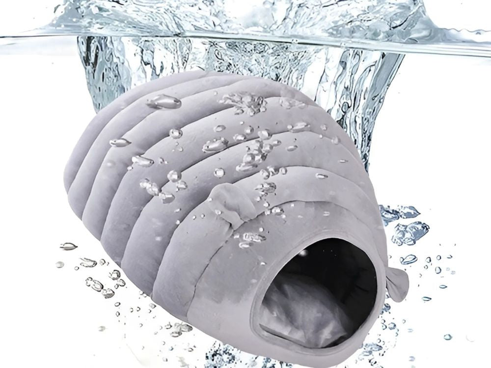 Plīša gultas kokons sunim, kaķim, mīksts spilvens, gultasveļa, pūkains