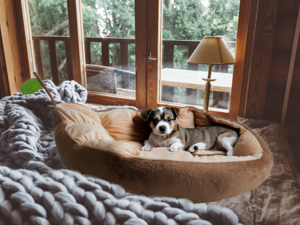 Plīša gultas spilvens suņu rotaļu laukums kaķim mīksta dīvāna gultasveļa