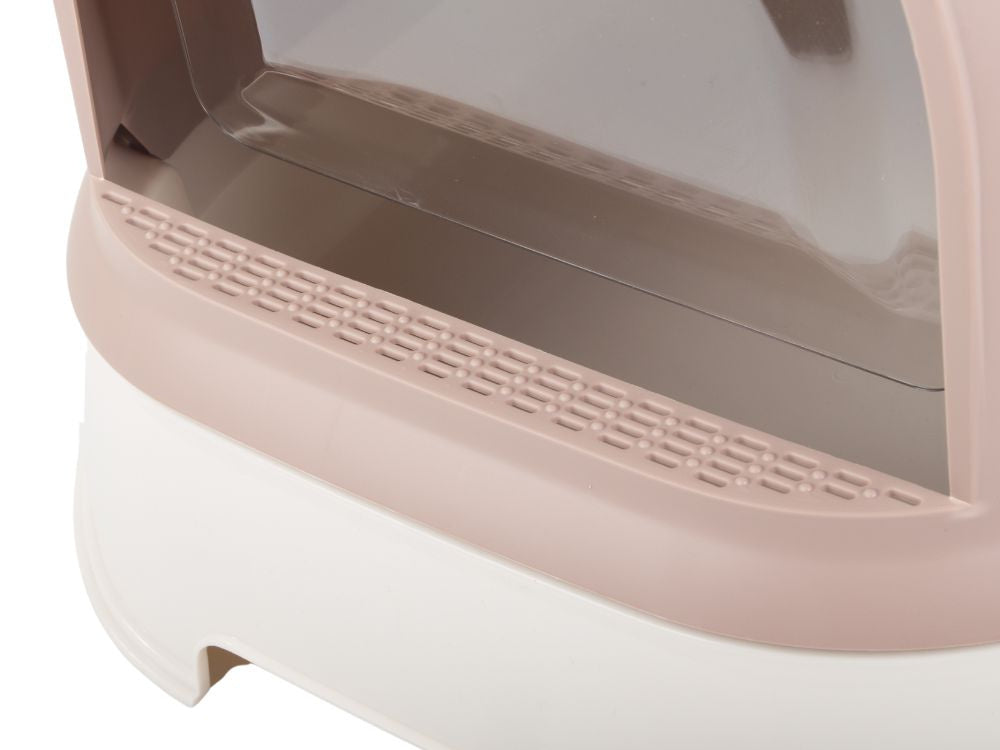 Kaķu pakaišu paplāte, liela, aizvērta, paredzēta kaķu pakaišu lāpstai, izturīga un izvelkama