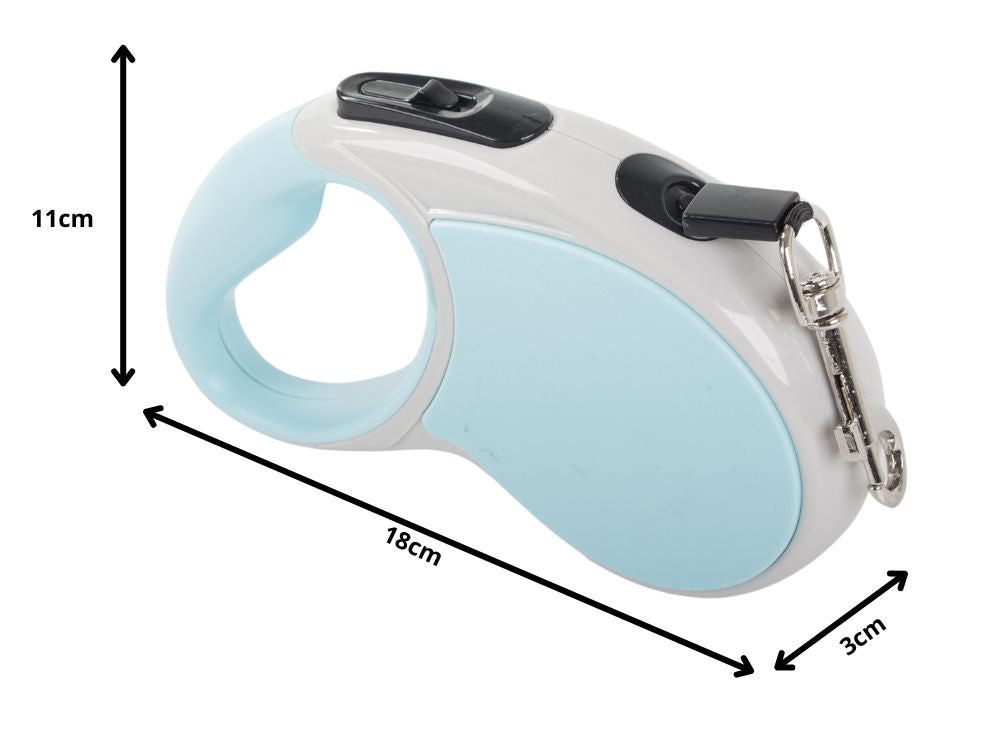 Automātiska pavada 5 m gara sunim līdz 15 kg ar spēcīgu un garu slēdzeni