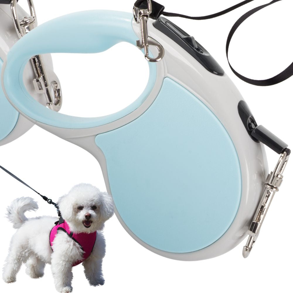 Automātiska pavada 5 m gara sunim līdz 15 kg ar spēcīgu un garu slēdzeni