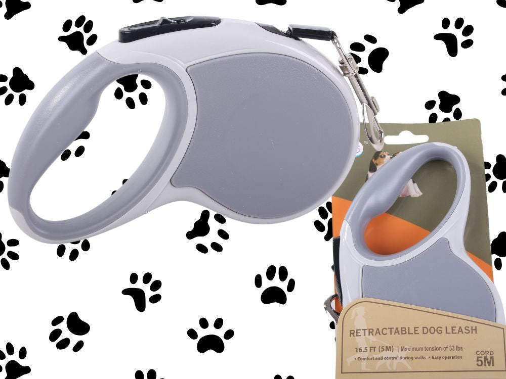 Automātiska pavada 5 m gara sunim līdz 15 kg ar spēcīgu un garu slēdzeni