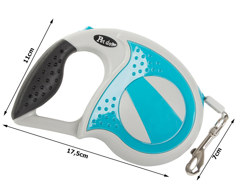 Automātiska pavada 5 m gara sunim līdz 20 kg ar spēcīgu un garu slēdzeni