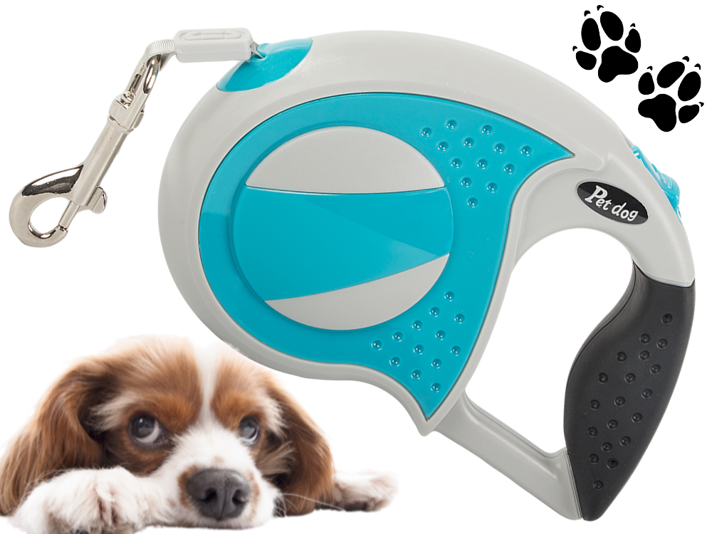 Automātiska pavada 5 m gara sunim līdz 20 kg ar spēcīgu un garu slēdzeni