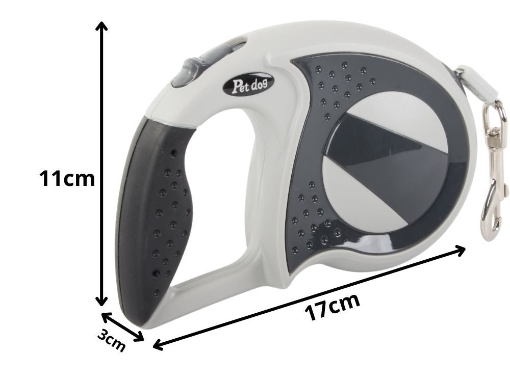 Automātiska pavada 5 m gara sunim līdz 20 kg ar spēcīgu un garu slēdzeni