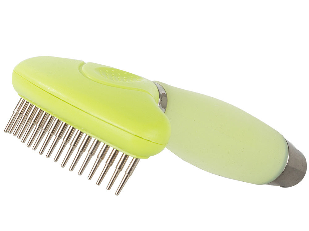 Trimmera ķemmes divpusēja birste noņem īsus matiņus, garus matiņus, suņus un kaķus