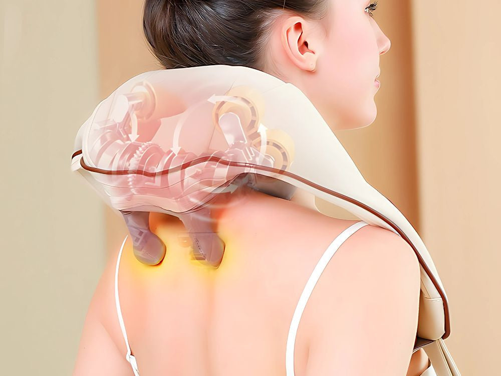 Kakla masiera kakla apkakle ar bezvadu ķermeņa sildīšanas apkakli